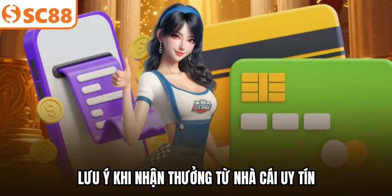 Lưu ý khi nhận thưởng từ nhà cái uy tín